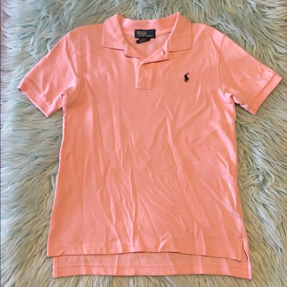 Boys Pink Polo Top